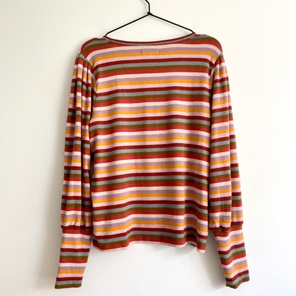 Madewell Striped Balloon Sleeve Top - Picture 5 of 8